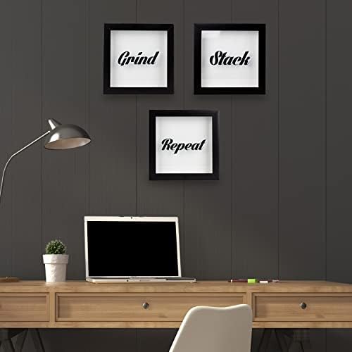 3 komada okvira za sjenu okvira Inspirativno-motivacijsko motivacijsko umjetničko uređenje zid zidni dekor STACK Ponovite stol ili