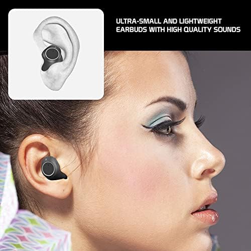 Bežični v5.2 Bluetooth uši kompatibilni s Motorola Moto G napajanjem s futrolom za punjenje u ušnim slušalicama.