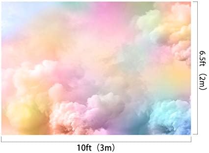 Kate 10.66. 5ft ružičaste nebeske pozadine Dugini oblaci pozadina za rođendansku fotografiju dječja video pozadina