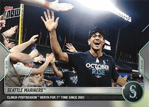 2022 Topps sada 992 Seattle Mariners Baseball Card - Rookie Julio Rodriguez sprijeda - samo 1.623 napravljeno!