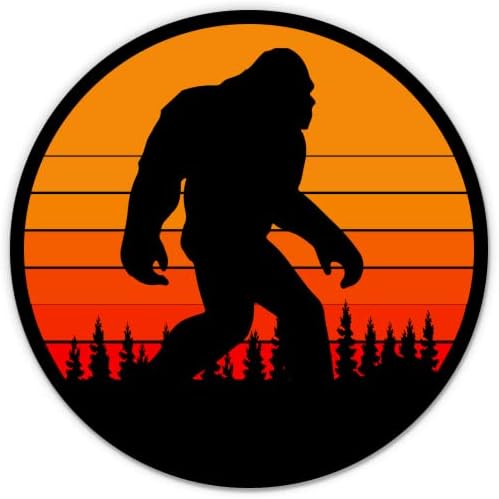 Bigfoot naljepnice - 2 naljepnice od 3 - vodootporan vinil za automobil, telefon, boca vode, laptop - Sasquatch Sunset Woods naljepnice