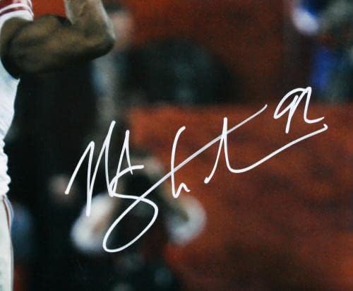 Michael Strahan Autografirani New York Giants 16x20 Flex White Photo -Beckettw Holo - Autografirani NFL fotografije