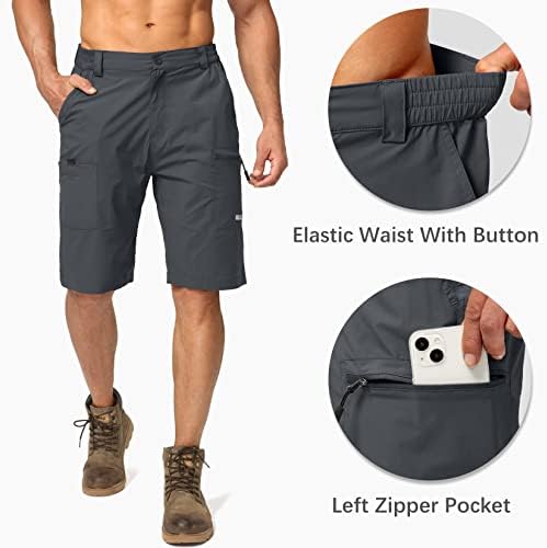 Viodia muške planinarske kratke kratke hlače s više džepova Brzi suhi rastezanje taktičkih kratkih hlača za muškarce koji ribaju na
