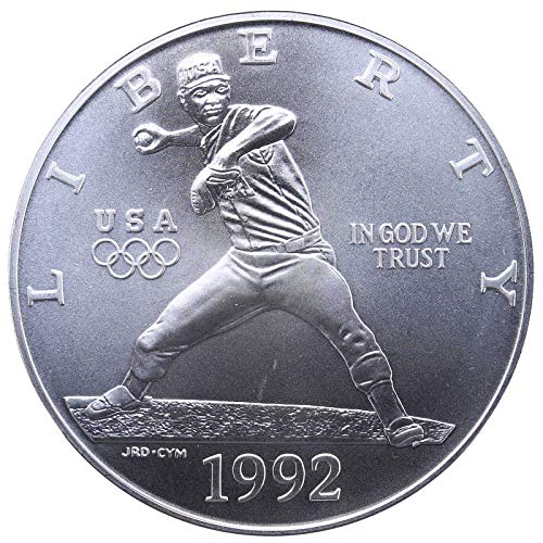 1992. D Olimpijski bejzbol komemorativni srebrni dolar $ 1 sjajno necirkulirana američka metvica