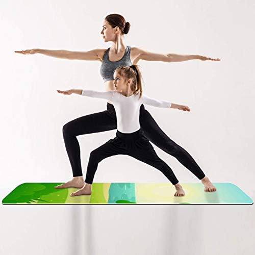 ; Visokokvalitetna gusta prostirka za jogu od ekološke gume za zdravlje i kondiciju neklizajuća prostirka za sve vrste joga i Pilates