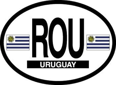 Označi Uraguay Ovalni naljepnica za auto, kamion ili čamac