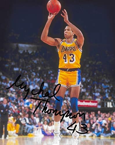Mychal Thompson Los Angeles Lakers potpisao je košarku 8x10 Photo Proof CoA