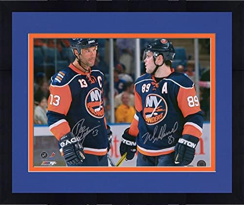 Uokvireni Mike Comrie & Bill Guerin New York Islanders Autografirani 16 x 20 fotografija - Autografirane NHL fotografije