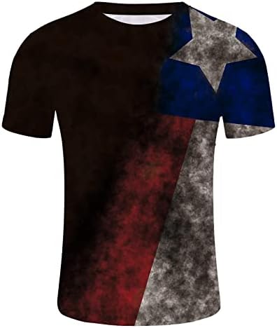 XXBR Patriotske majice za muški ljetni modni kratki rukav 4. srpnja američka zastava grafički tinejdžeri vrhovi casual majica