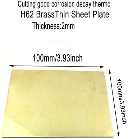 262 mesingani metalni tanki lim folijska ploča valjani metalni stalak debljine 2 mm 1 kom, 100 mm ~ 100 mm