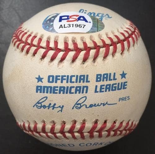 Ron Bloomberg 1. DH 1973. Autografirani bejzbol američke lige, PSA CoA - Autografirani bejzbols