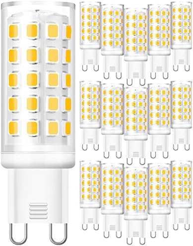 16 kom LED svjetiljka od 4 vata, 3000k LED žarulja za luster, mekana bijela, neregulirani kut snopa od 360 mm, dvo-pinska baza od 99
