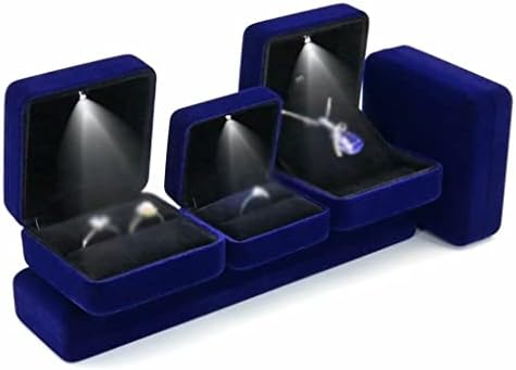Kutija za nakit led Kutija za nakit s LED svjetlom za poklon vjenčani prsten privjesak naušnice prikaz kutija za nakit putna pohrana