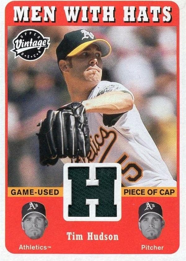 Tim Hudson igrač istrošen Jersey Patch Baseball Card 2003 Gornja paluba Vintage MHHU - MLB igra korištena dresova