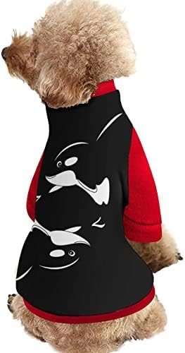 FunnyStar orca Whale Print majice za kućne ljubimce s kombinezonom pulovera na runu za pse Mačka s dizajnom