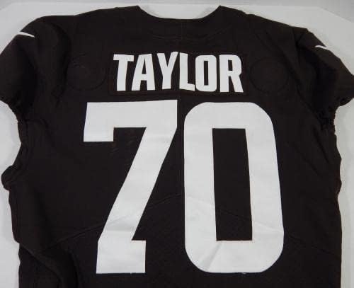 2020. Cleveland Browns Alex Taylor 70 Igra Korištena smeđa praksa Jersey 44+2 100 - Nepotpisana NFL igra korištena dresova