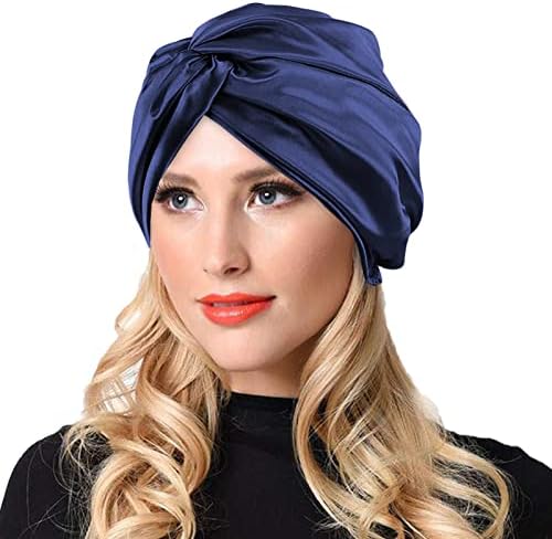 Aivtalk kape za kosu svileni poklopac dvookos tuš kape za spavanje elastične križne noćne kapice omota za žene 2 komada