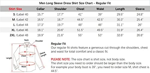Košulja za haljinu dugih rukava - Redovito fit Stretch Stretch Slobodno zaslon dolje