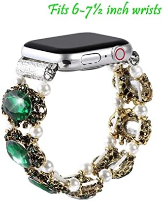 FTWIND Apple Watch Band Zelena crvena narukvica Kompatibilni iPhone 38/44/42/42/41/41/45 mm Fancy Moda Jedinstvena lijepa zamjenska