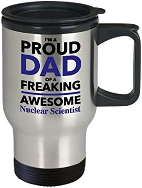 Ponosni tata iz Freaking Awesome nuklearne znanstvene znanstvene šalice za kavu, Dan očeva poklon za tatu od sina kćeri djece