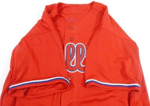 Philadelphia Phillies Perez 68 Igra izdana Red Jersey 46 DP44220 - Igra korištena MLB dresova