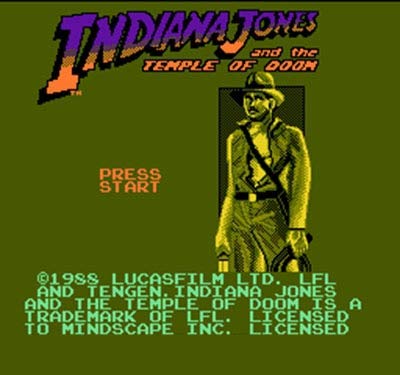 Romgame Indiana Jones i The Temple of Doom Region Besplatno 8 -bitna kartaška karta za 72 pin video igrača