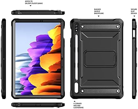 Slučajevi tableta kompatibilni sa Samsung Galaxy Tab S8/Tab S7 11 inčni -Teška dužnost robusna zaštitna kućišta otporna na udarce -360