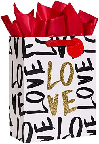 Suncolor 13 Velika poklon vrećica s papirom za tkivo za dan valentina/rođendan/Dan majke/Dan oca i još mnogo toga