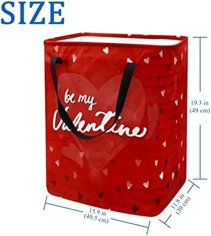 Akvarel Crveni print s ljubavnim uzorkom sklopiva košara za rublje 60L vodootporne košare za rublje košara za pranje odjeće igračke