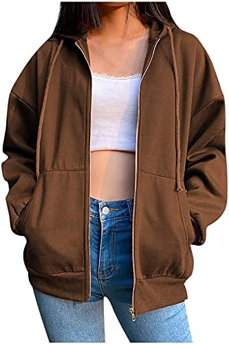 tuduomi tinejdžerice ležerne kapuljače predimenzionirane dukseve lagane jakne za žene casual tractstring prepy odjeća