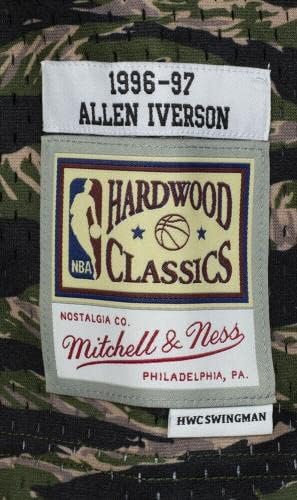 Allen Iverson potpisao je 76ers 1996-97 Camo Mitchell & Ness Swingman Jersey PSA - Autografirani NBA dresovi