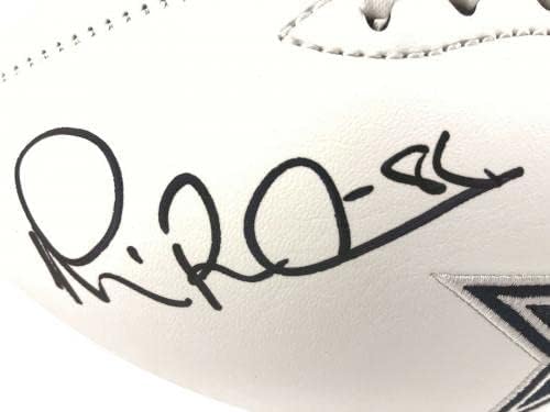 Michael Irvin Hand je potpisao bijelu ploču Dallas Cowboys nogomet JSA Coa Team - Autographd nogomet