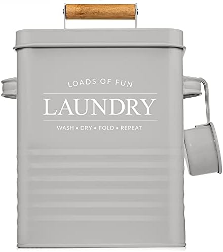 * Metalni držač spremnika za dozator sapuna za pranje rublja s kašikom za ukrašavanje rublja i uštedu prostora prilikom organiziranja