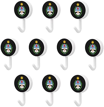 Argentina National Amblem okrugle plastične kuke za praznu kuke za višekratnu upotrebu Viseće zidne kuke za kuhinjsku kupaonicu 10