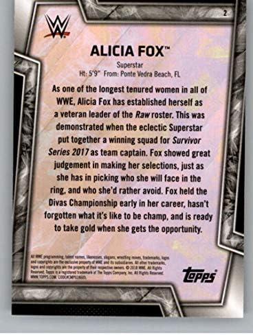 2018. Topps WWE WOMENS EVOLUTION WRESTLING 2 Alicia Fox