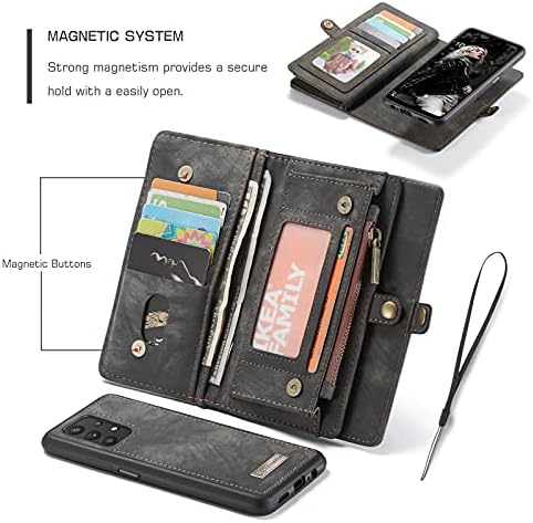 Futrola za telefon Futrola za telefon od 5 do 5, višenamjenska Torbica kožna torbica za mobitel Kožni patentni zatvarač i odvojiva
