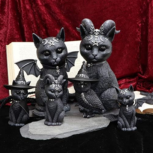 Nemesis sada velika pawzuph rogana okultna mačka figurica, 26,5 cm, crna