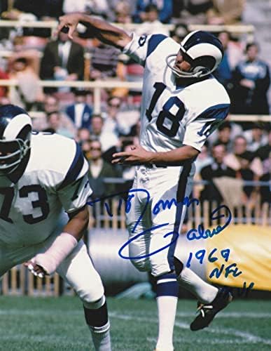 Roman Gabriel Los Angeles Rams 1969. NFL MVP Akcija potpisana 8x10 - Autografirane NFL fotografije