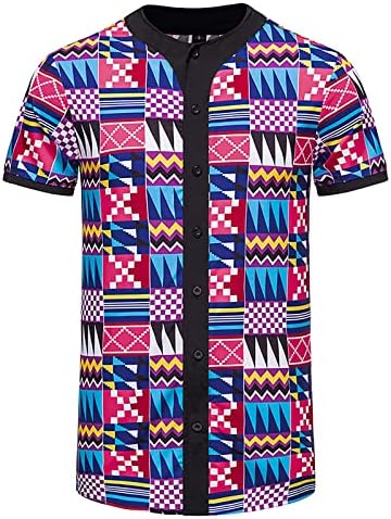 Muška majica s afričkim printom 91 proljetni i ljetni vrhovi vanjske majice kratkih rukava široke sportske majice 50322