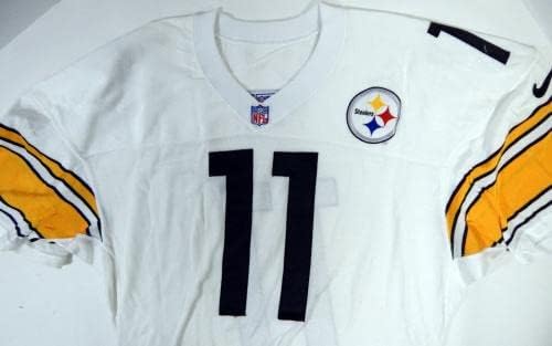 1998. Pittsburgh Steelers 11 Igra izdana White Jersey 48 DP21175 - Nepotpisana NFL igra korištena dresova