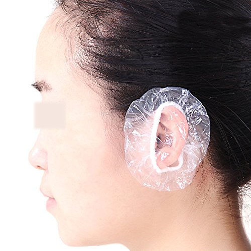 100 komada prozirno za jednokratno zaštitnik uha pokriva poklopce za tuširanje