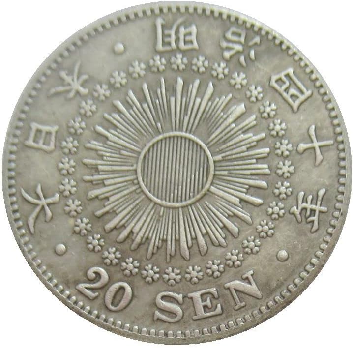 Japan 20 Zlatna srebrna replika komemorativna kovanica Meiji 40, 43