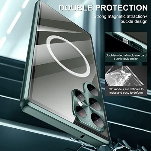 Slučaj Jonwelsy za Samsung Galaxy S23 Ultra, kompatibilan s Magsafe 360 ​​stupnjeva zaštita cijelog tijela kućišta Magnetska atrakcija