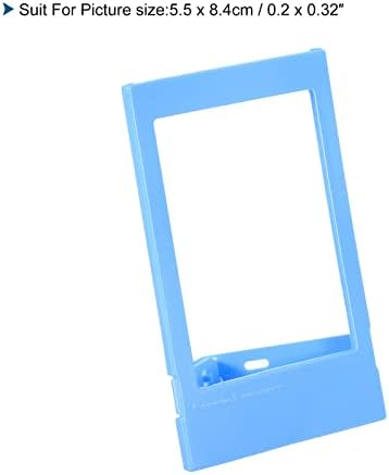 Patikil 3inch Mini Photo Frame Frame, 5pcs Instant Camera Plastic Mini Photo Frame za prikaz fotografija stola, plava