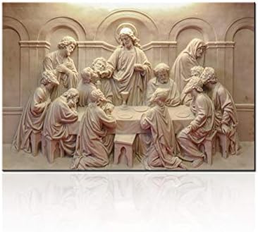 Dekoracije dnevne sobe Lord večera Slika Posljednje večernje skulpturne slike Slike na platnu 12 apostoli zidni moderni umjetnički