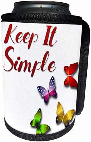 3Drose Drži se jednostavnom 12 koraka Popularni slogan s leptirima - može hladiti omot za bocu