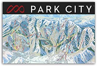 Park City Ski Resort Trail Map Poster uokviren ili neobrazovan
