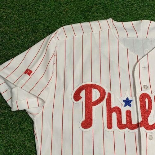 Curt Schilling Philadelphia Phillies Game koristio se istrošeni Jersey 1999 Phillies Loa - MLB igra koristila dresove