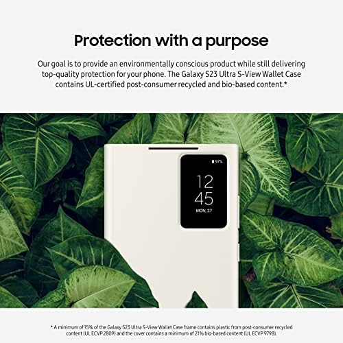 Torbica-novčanik-mobitel SAMSUNG Galaxy S23 Ultra S-View, zaštitna torbica sa utorom za memorijske kartice, prozirni prozor za pritiskanje