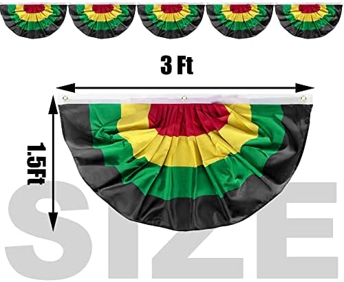 Zastava obožavatelja strnadice od 1,5 inča 3 stope 19. lipnja - 5 paketa afričko-američkog nabranog bannera zastave strnadice 19. lipnja,